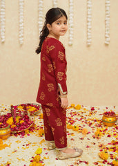 Gulzar By Modest Stitched 3 Piece Formals Collection'2025-8940-Maroon Toddlers