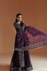 Celestique By Emaan Adeel Unstitched 3 Piece Wedding Formals Suit-AMETHYST