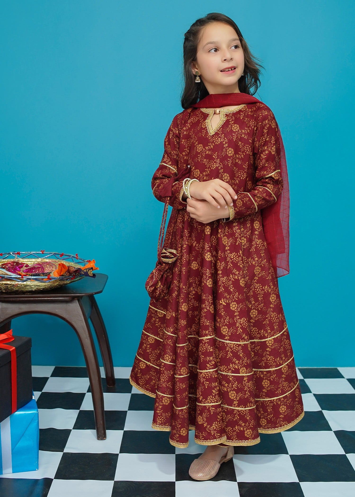 Modest Stitched 3 Piece Kids Festive Formals Edit-02 Collection'2024-Zaib