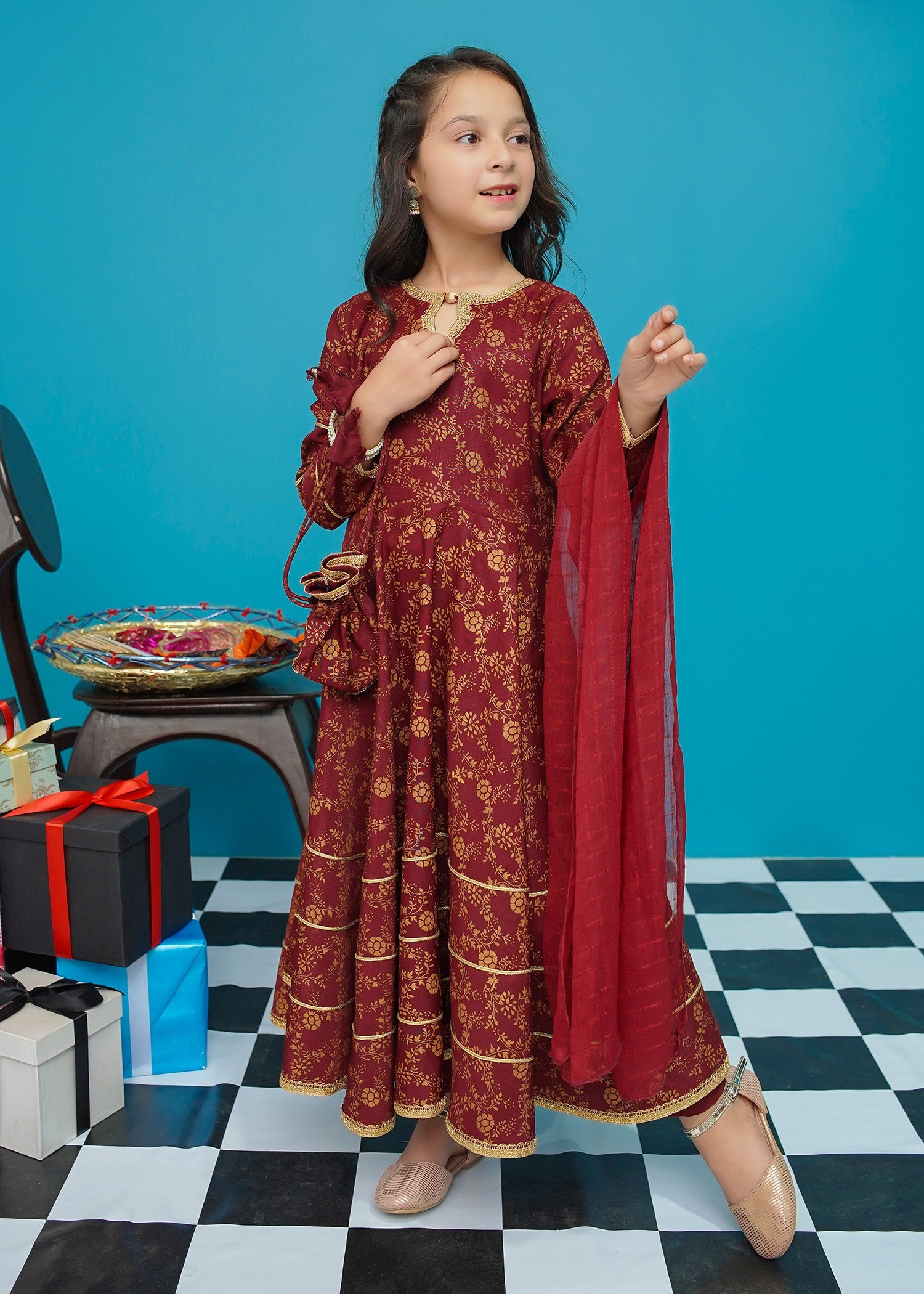 Modest Stitched 3 Piece Kids Festive Formals Edit-02 Collection'2024-Zaib