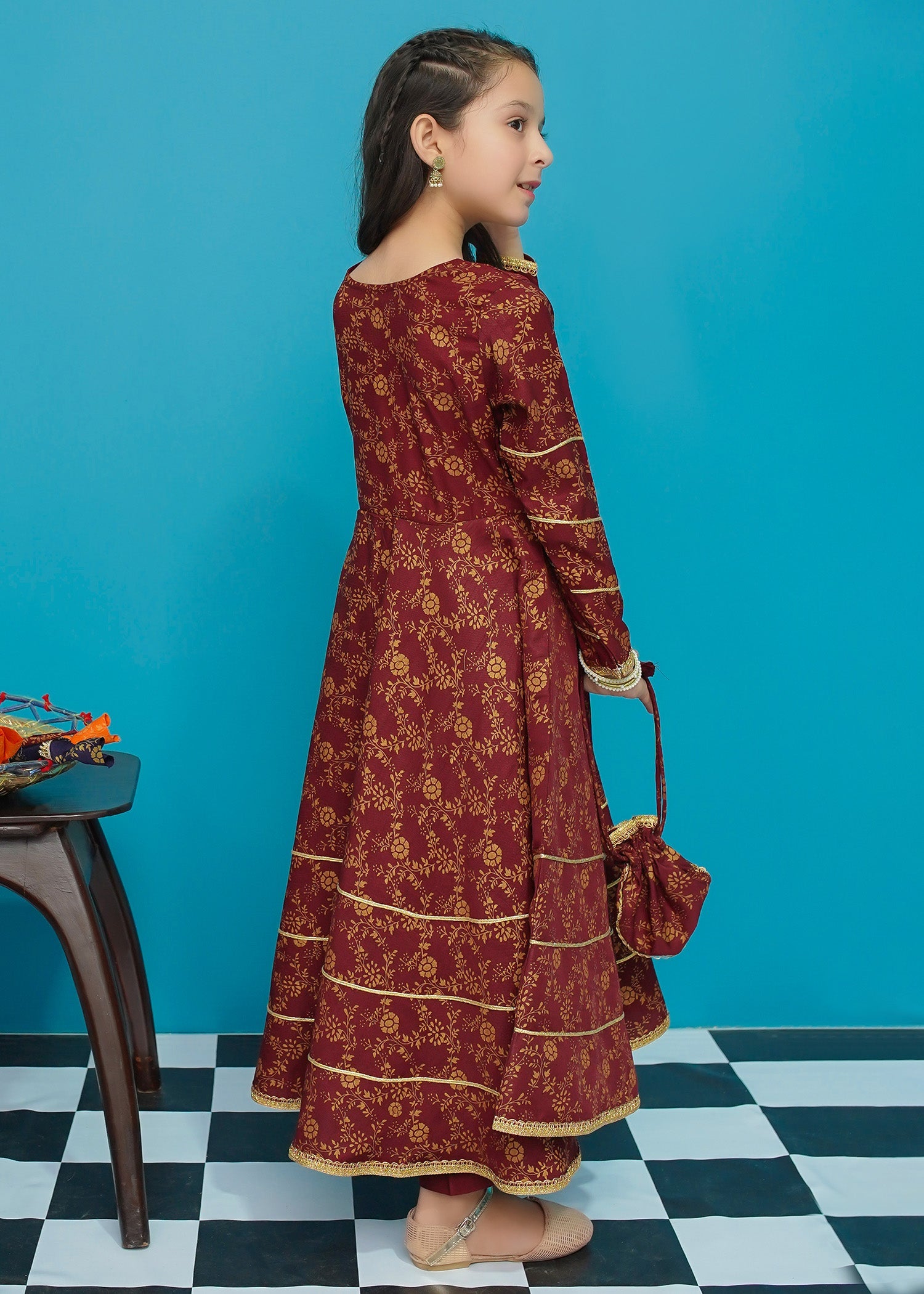 Modest Stitched 3 Piece Kids Festive Formals Edit-02 Collection'2024-Zaib