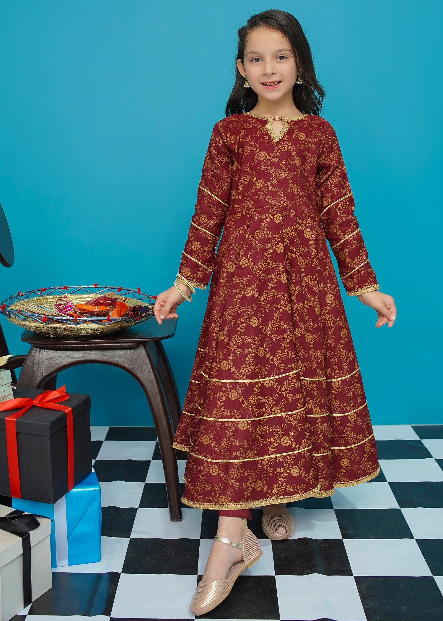 Modest Stitched 3 Piece Kids Festive Formals Edit-02 Collection'2024-Zaib