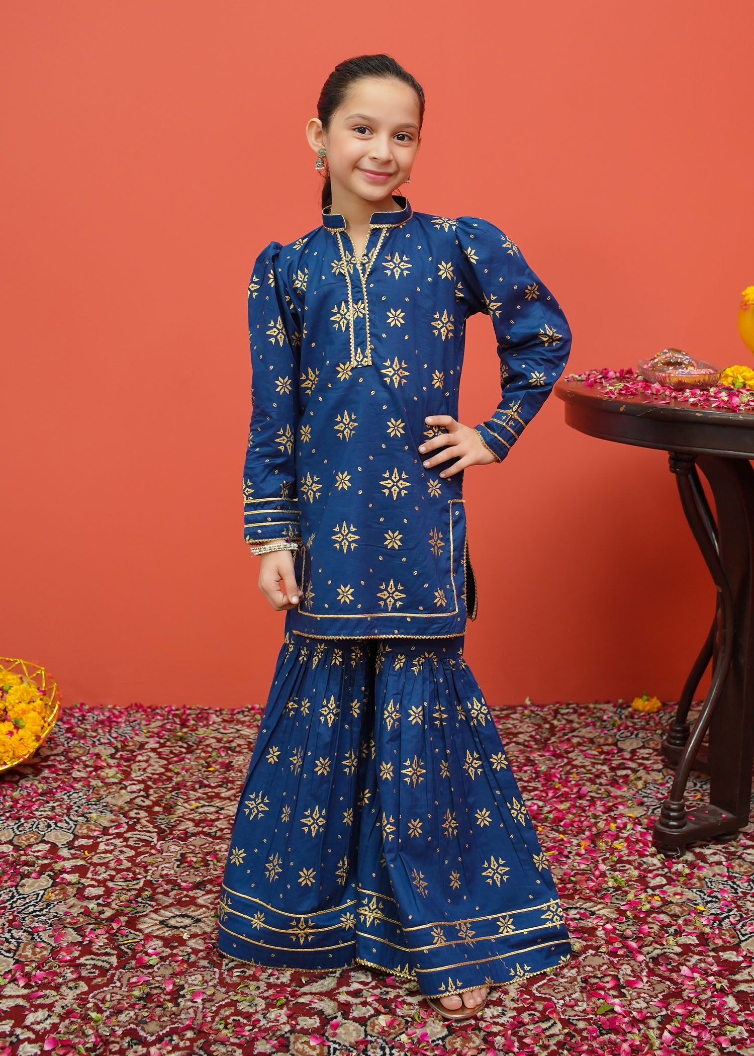 Festive Ensembles By Modest Stitched 3 Piece Printed Emb Cambric Vol-02 Collection'2024-8555