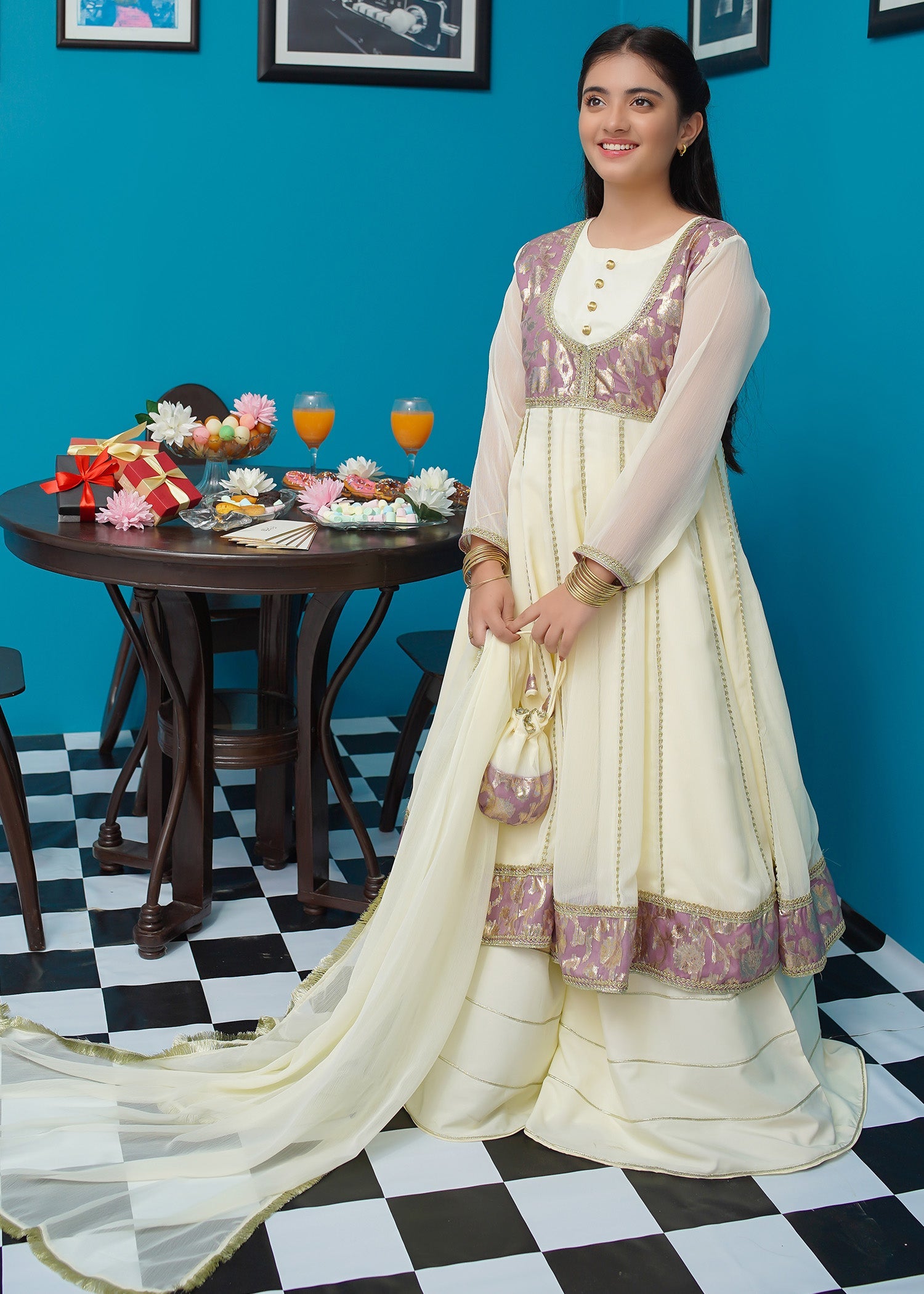 Modest Stitched 3 Piece Kids Festive Formals Edit-02 Collection'2024-Kanwal