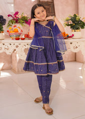 Modest Stitched 3 Piece Eid Edit Vol-02 Suit-10510-NBlu