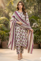 Dr Haris Unstitched 3 Piece Printed  Lawn Vol-03 Suit-DRP-021