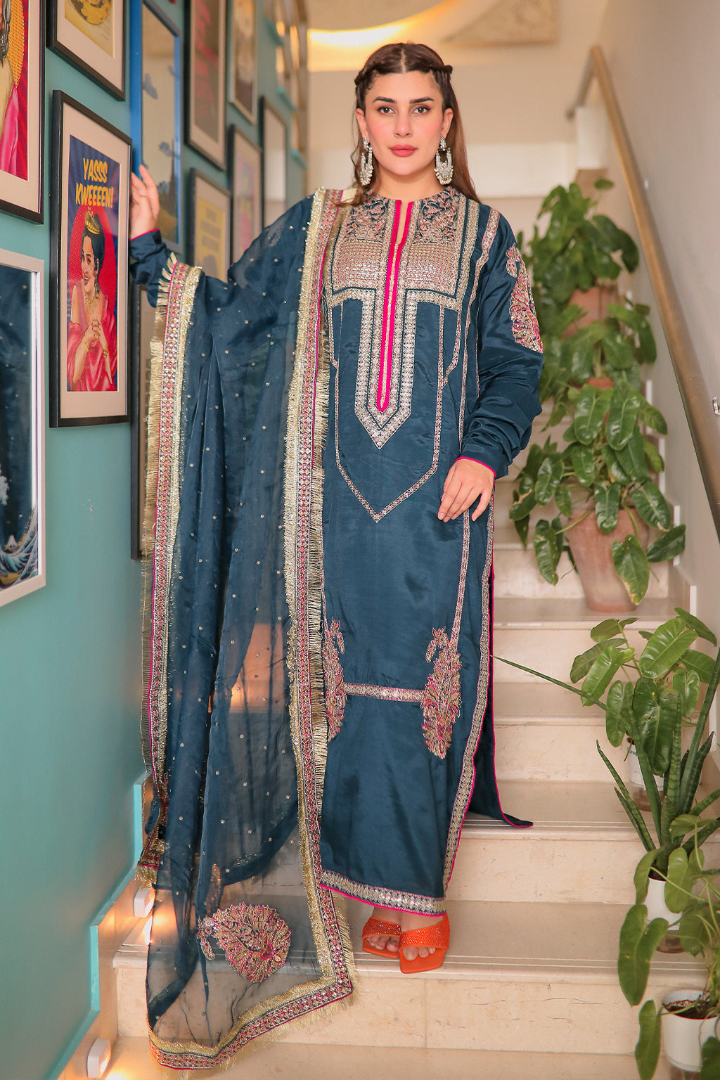 Meeral Stitched 3 Piece Luxury Formals Pret Collection'2025-Mohini - Meeral Luxe