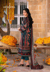 Asim Jofa Aira Summer Prints Ajar-13 Embroidered Dobby 3 Pcs