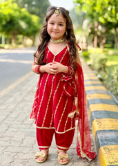 Modest Stitched 3 Piece Festive Formals Kids Suit-Gulabo
