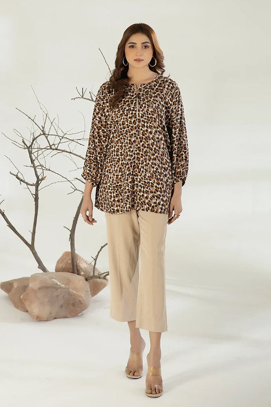 Everyday Edit By La Rosaa Stitched Vol-03 Collection'2024-LA3-06 Cheetah Print 1Pc