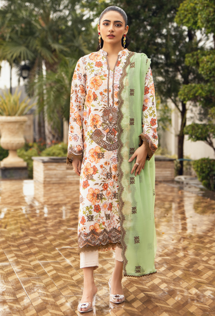 Diva By Humdum Unstitched 3 Piece Emb Karandi Collection'2024