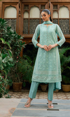 Morbagh By Shamooz Stitched 3 Piece Formals Collection'2025-Light Aqua SEM-0838