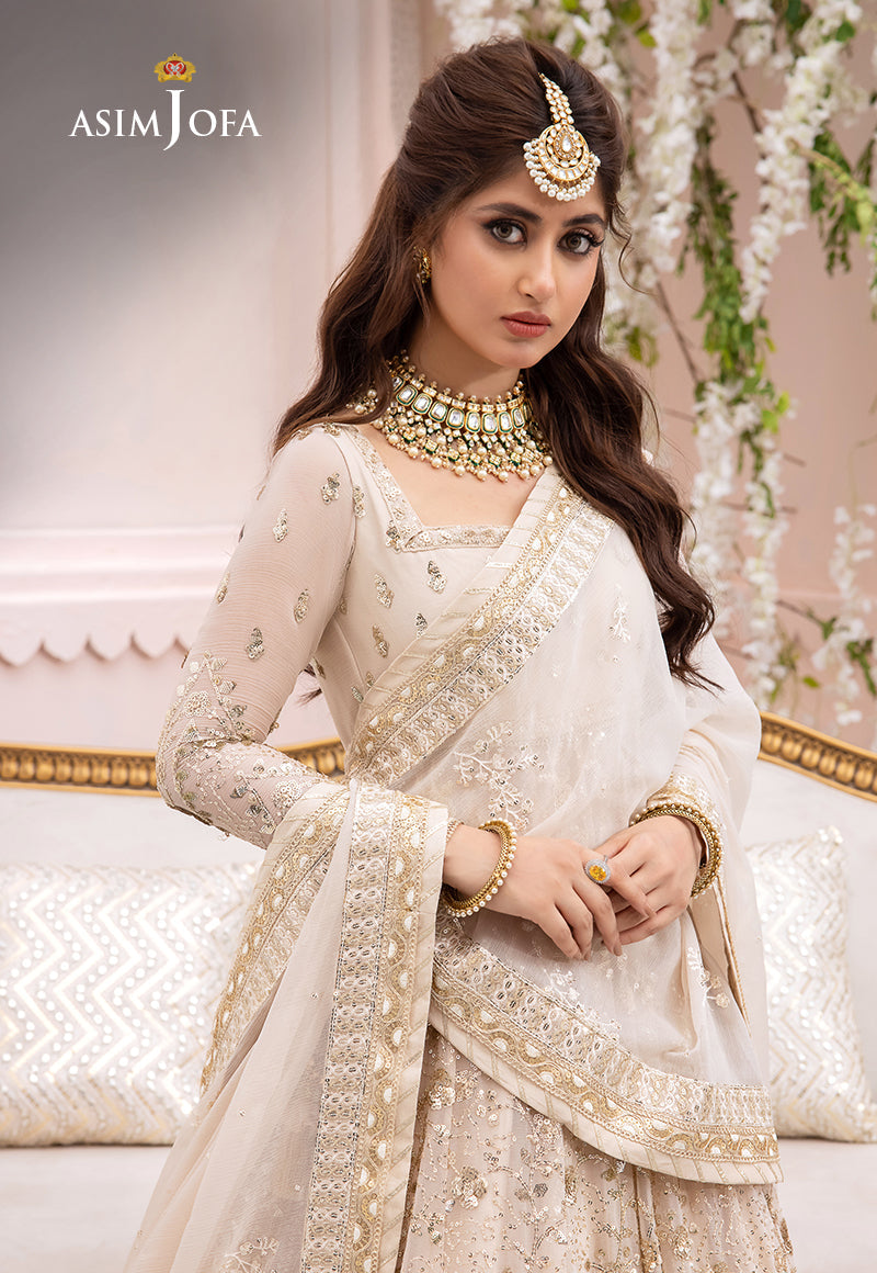 Asim Jofa Designers Limited Edition Ajccd-02 Embroidered Chiffon Stitched 3 Pcs