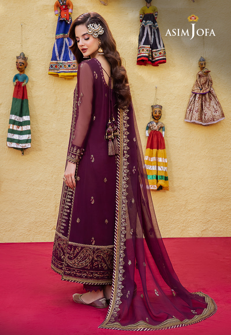 Asim Jofa Abresham '23 Ajab-03 Embroidered Chiffon 3 Pcs
