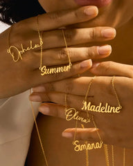 Personalized Name Necklace - Golden - Zeesy Jewellery