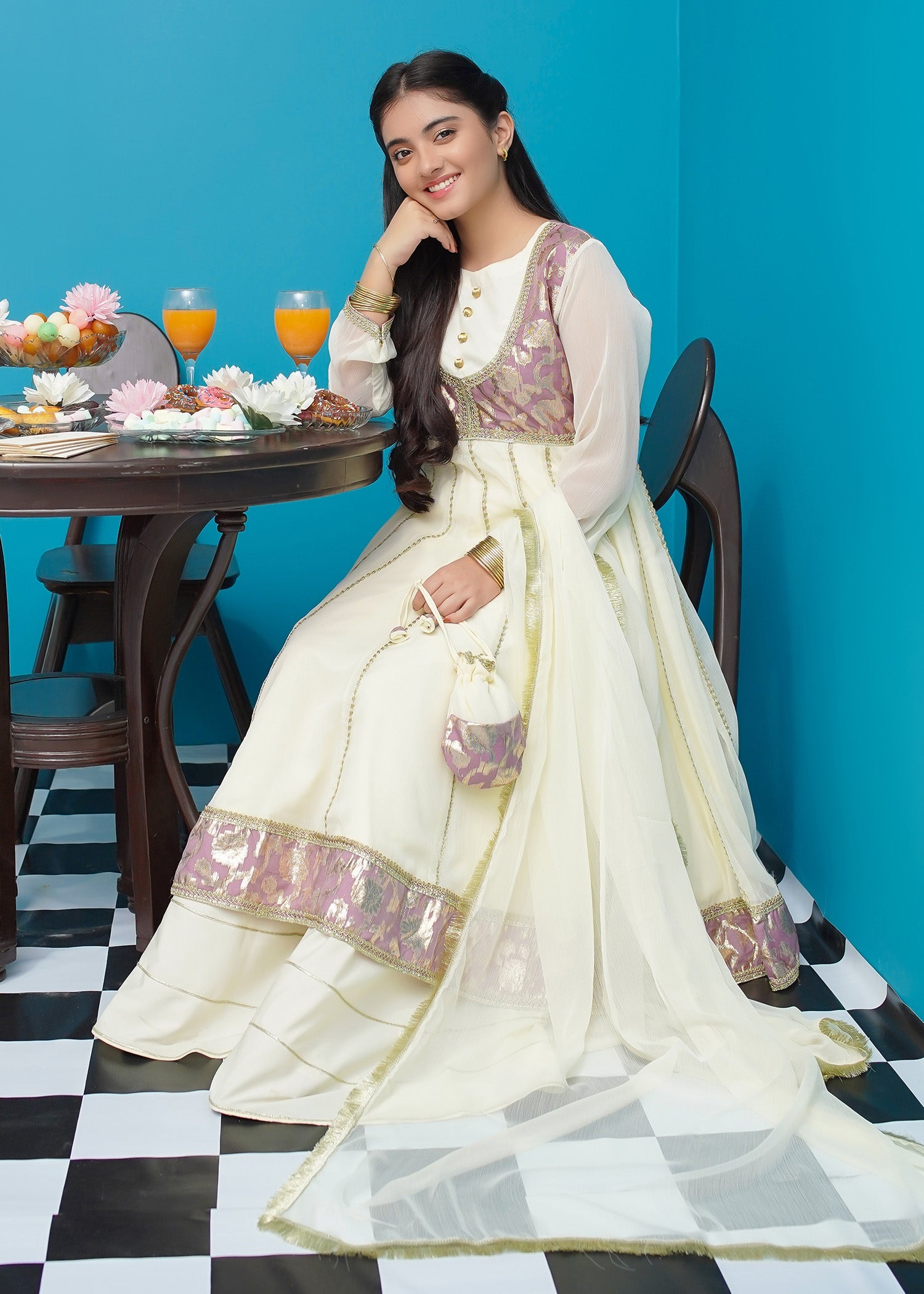 Modest Stitched 3 Piece Kids Festive Formals Edit-02 Collection'2024-Kanwal