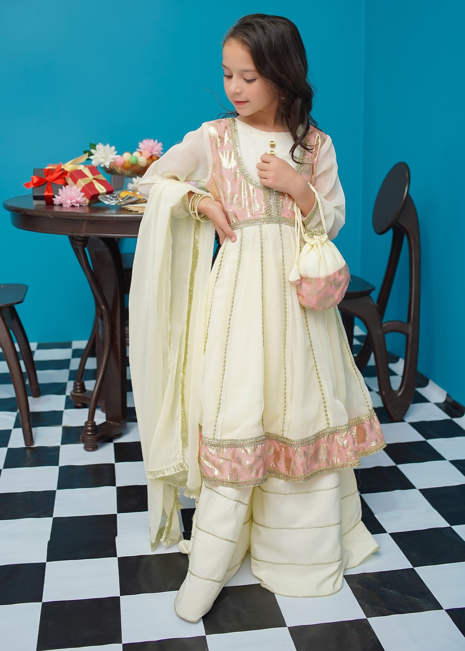 Modest Stitched 3 Piece Kids Festive Formals Edit-02 Collection'2024-Anmol