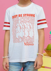 Modest Stitched Summer Kids Collection'2024-Girl Power Graphic Tee - White