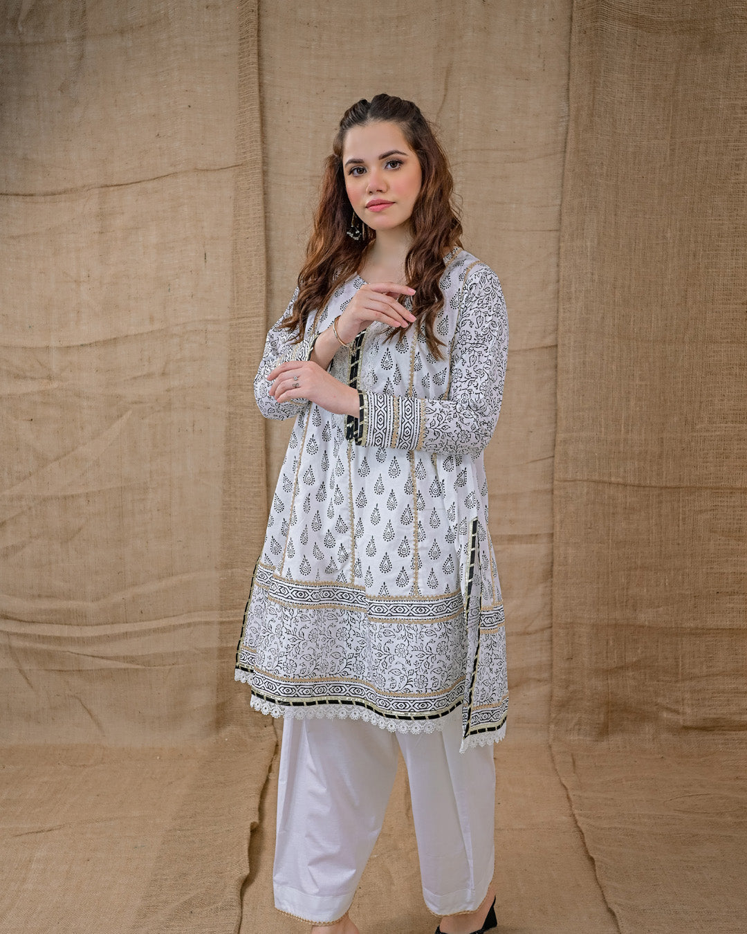 Ayla Studio Stitched Luxury Collection'2025-Asbp-103 Dobby Spring 2Pcs