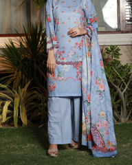 Chameli Studio-Dreamy Meadow  Lawn Digital Print 3 Piece Unstitched Suit-WRTS-0017