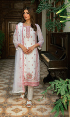 Morbagh By Shamooz Stitched 3 Piece Formals Collection'2025-Crystal White SEM-0791
