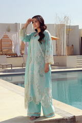 Gulmina Unstitched 3 Piece Luxury Lawn Vol-01 Suit-Azure