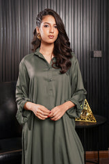 Solids By G Basics Gulmina Stitched 2 Piece Premium Linen Suit-Gray Mist (2PC)