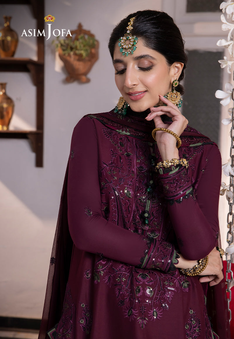 Asim Jofa Abresham '23 Ajab-05 Embroidered Lawn Silk 3 Pcs