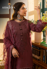Asim Jofa Shadow Work '23 Ajsw-10 Embroidered Lawn Silk 3 Pcs