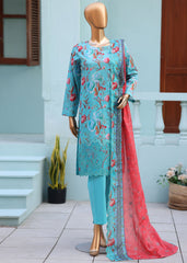 Dr Haris Unstitched 4D Daman & Cutwork Kari Vol-2 3 Piece Lawn Suit-DAM-016