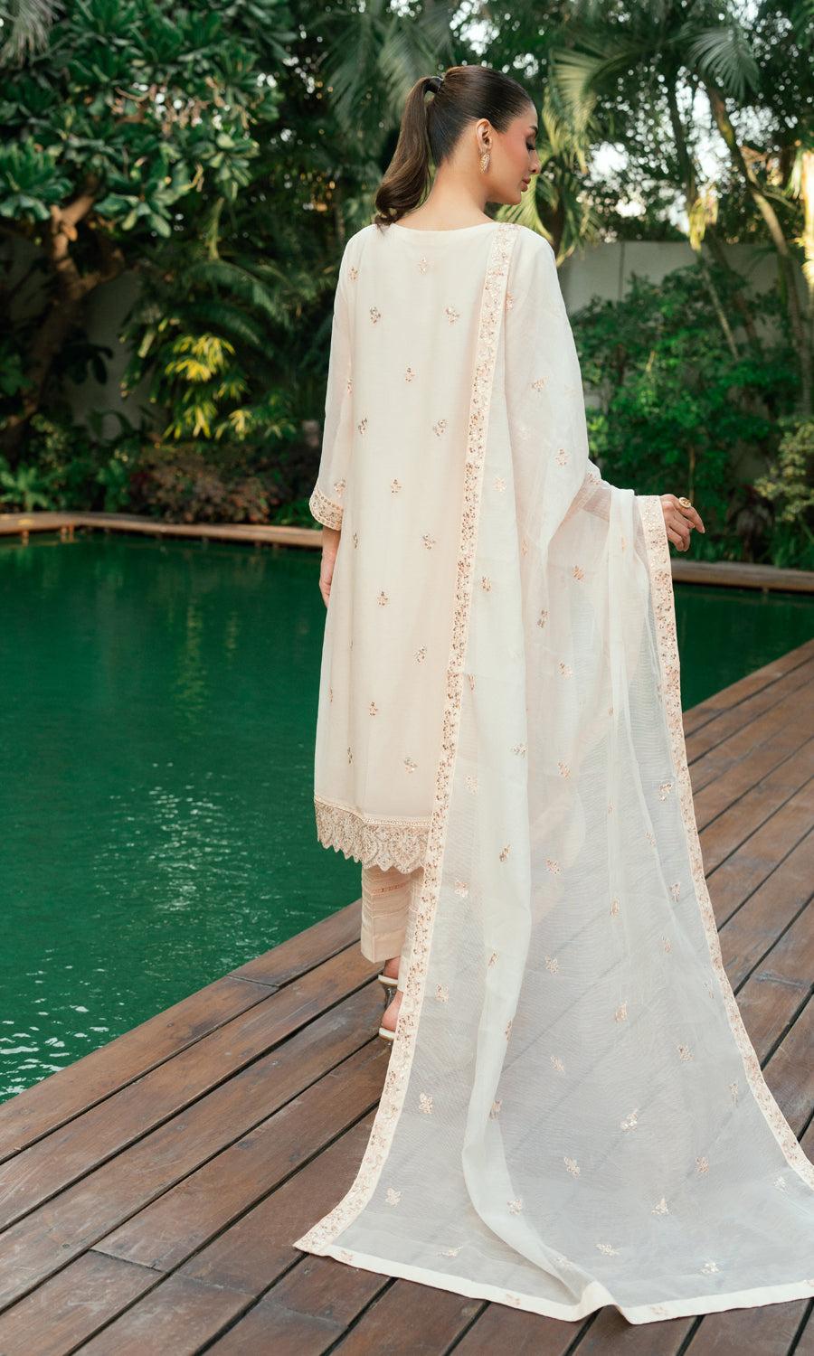Shamooz Stitched 3 Piece Formals Collection'2025-Light Peach SEM-0837