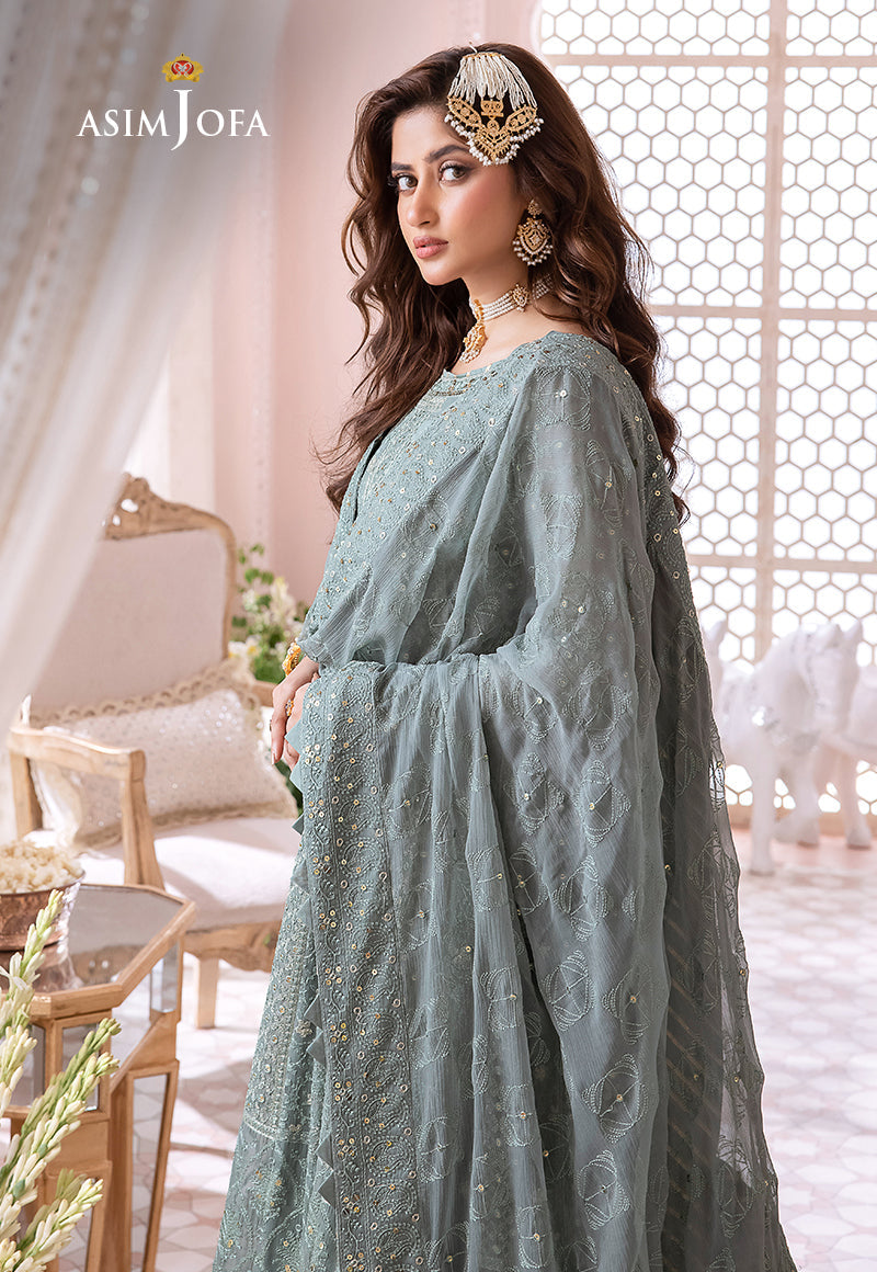 Asim Jofa Chandni '23 Ajcc-07 Designers Stitched Embroidered Chiffon 3 Pcs
