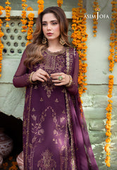 Asim Jofa Abresham '23 Ajab-22 Embroidered Chiffon 3 Pcs