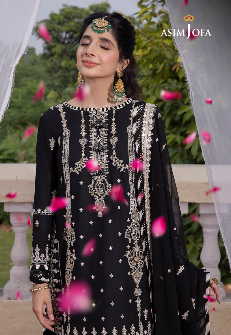 Asim Jofa Abresham '23 Ajab-01 Embroidered Lawn Silk 3 Pcs