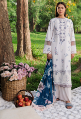 Summer Breeze By Humdum Unstitched 3 Piece Printed Emb Lawn Collection'2025-D-01