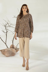 Everyday Edit By La Rosaa Stitched Vol-03 Collection'2024-LA3-06 Cheetah Print 1Pc