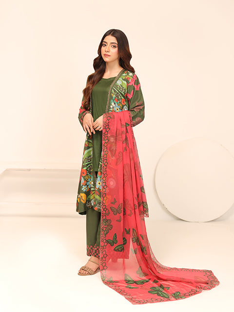 Floret By Nazmina Premium Swiss Lawn Collection'2025-Sapphire Whisper (LD-16)