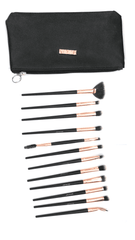 Muicin-Black Pouch Rose Gold Eye Brush Set