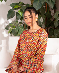 Ayla Studio Stitched PRINTED ESSENTIAL 2PC - Misty Colours