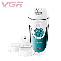 VGR-V-700 Cordless Professional 4 in 1 Women Epilator & Shaver for Face, Legs, Underarms & Bikini area with Callus Remover for Wet & Dry