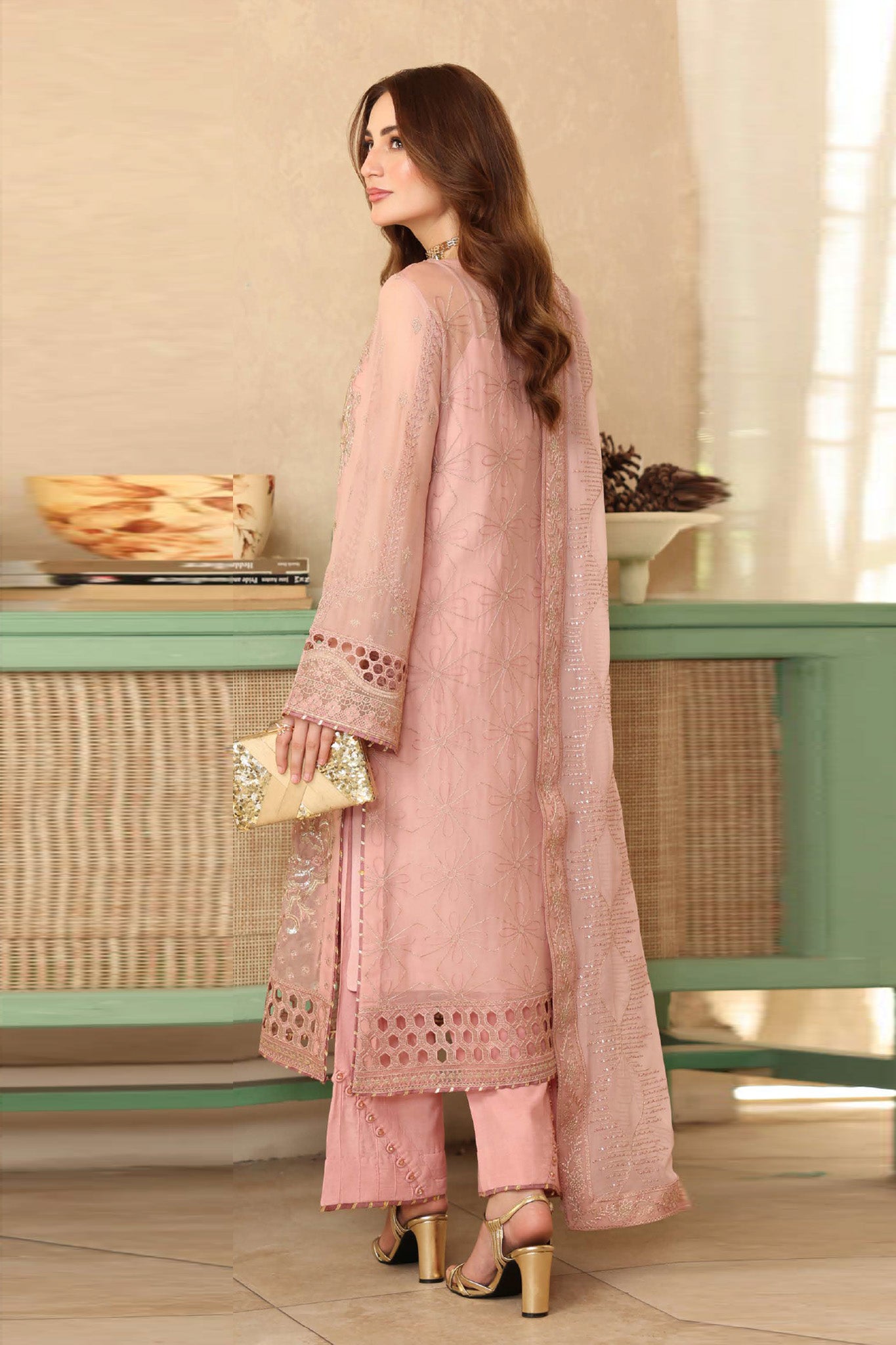 Sonehri by Ramsha Unstitched 3 Piece Chiffon Vol-02 Collection'2025-BB-201