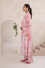 Silk Affair by Madiha Gohar Stitched Summer Suit-Blushy Rose