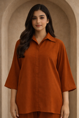 MG Casuals by Madiha Gohar Stitched Summer Collection'2026-Stone Age - Coord Set