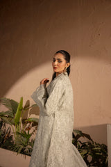 Banno By Manahils Stitched 3 Piece Formals-198 -OFF WHITE