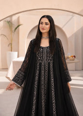 Banno By Manahils Stitched 3 Piece Formals-L-025-BLACK