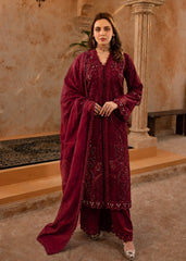 Shehr R Husn By Manahils Stitched 3 Piece-181-MAROON