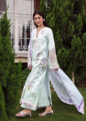 Sardinia Unstitched 3 Piece Emb Lawn Eid Suit-Misty Morning