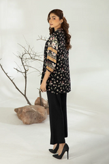 La Rosaa Stitched Shirt Summer Collection-LA3-08 Black floral 1Pc