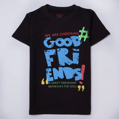 Kjunction Boys Half Sleeves-Printed T-Shirt (friends)