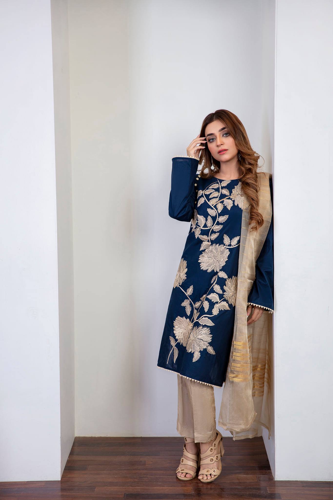 Panache Apparel Stitched Kurta Collection-Neelum